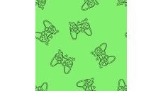 French Terry Neon Print (Game Controler) - Yellow Neon