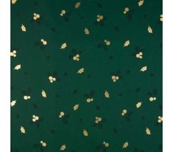 Cotton Poplin Foil Print - Ilex, Green