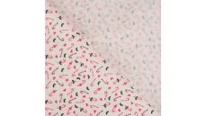 Cotton Poplin - Candy Canes, White
