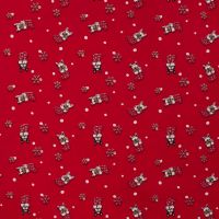 Cotton Poplin - Bulldogs, Red