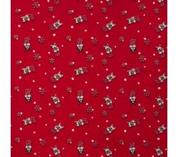 Cotton Poplin - Bulldogs, Red