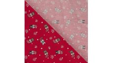 Cotton Poplin - Bulldogs, Red