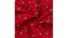 Cotton Poplin - Bulldogs, Red