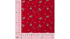 Cotton Poplin - Bulldogs, Red
