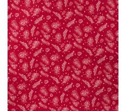 Cotton Poplin - Branches, Red