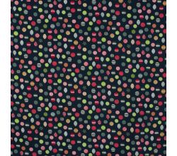 Cotton Poplin - Balls, Navy
