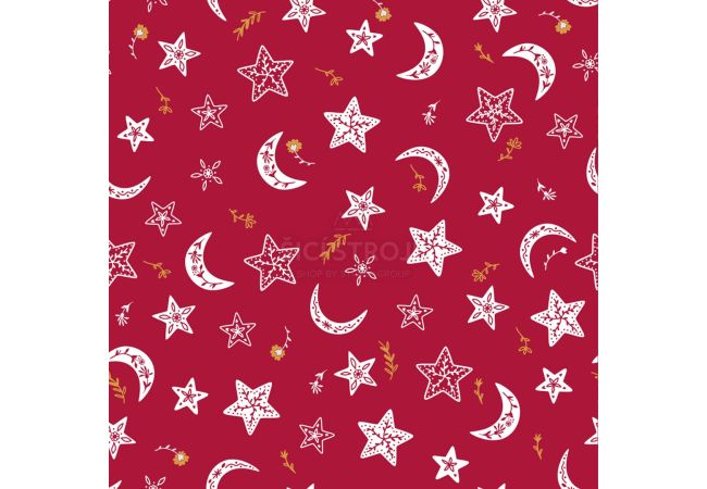 Norcic Moon And Stars - Red
