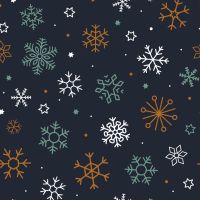 Snowflakes - Navy