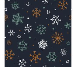 Snowflakes - Navy