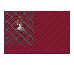 French Terry Digital Print - Christmas Bulldog
