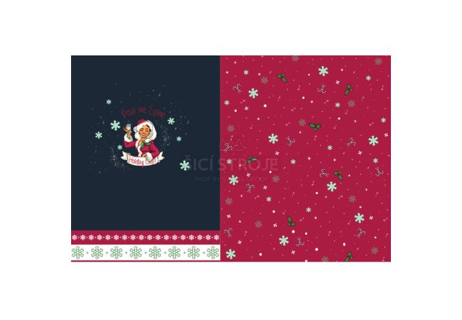 French Terry Digital With Sequens - Panel Christmas Cheer + Sequens
