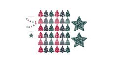 Cotton Poplin Digital Print - Diy Christmas Garland