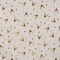 Poplin Christmas Foil - Christmas Deer