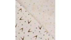 Poplin Christmas Foil - Christmas Deer