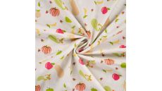 Cotton Cord Digi Print - Pumpkins, Ecru