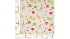 Cotton Cord Digi Print - Pumpkins, Ecru