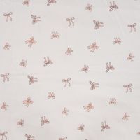 Cotton Cord Digi Print - Bows, Ecru