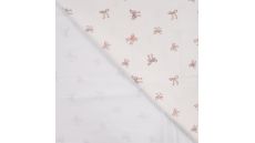 Cotton Cord Digi Print - Bows, Ecru