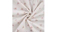 Cotton Cord Digi Print - Bows, Ecru