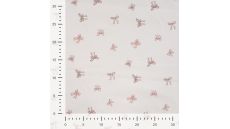 Cotton Cord Digi Print - Bows, Ecru