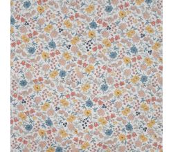Cotton Cord Digi Print - Floral, Ecru