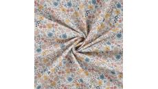 Cotton Cord Digi Print - Floral, Ecru