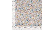 Cotton Cord Digi Print - Floral, Ecru