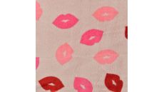 Cuddle Fleece Double Face - Lips, Dusty Pink
