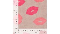 Cuddle Fleece Double Face - Lips, Dusty Pink