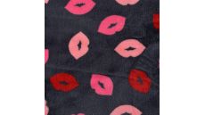 Cuddle Fleece Double Face - Lips, Grey