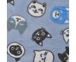 Cuddle Fleece Double Face - Cats & Cat Paws, Blue
