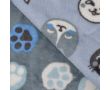Cuddle Fleece Double Face - Cats & Cat Paws, Blue