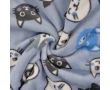 Cuddle Fleece Double Face - Cats & Cat Paws, Blue