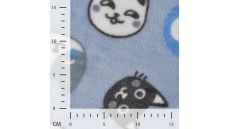 Cuddle Fleece Double Face - Cats & Cat Paws, Blue