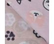 Cuddle Fleece Double Face - Cats & Cat Paws, Dusty Pink