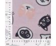 Cuddle Fleece Double Face - Cats & Cat Paws, Dusty Pink