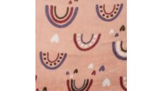 Cuddle Fleece Double Face - Rainbow + Hearts, Poudre