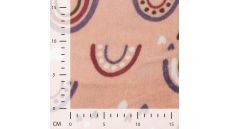 Cuddle Fleece Double Face - Rainbow + Hearts, Poudre