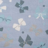 Cuddle Fleece Double Face - Bow + Dots, Dusty Blue