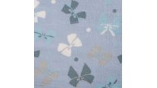 Cuddle Fleece Double Face - Bow + Dots, Dusty Blue