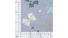 Cuddle Fleece Double Face - Bow + Dots, Dusty Blue