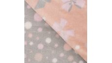 Cuddle Fleece Double Face - Bow + Dots, Dusty Pink