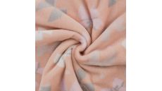 Cuddle Fleece Double Face - Bow + Dots, Dusty Pink