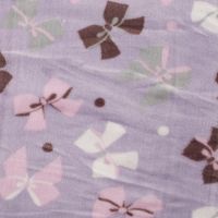 Cuddle Fleece Double Face - Bow + Dots, Lilac