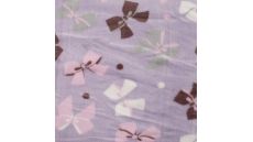 Cuddle Fleece Double Face - Bow + Dots, Lilac