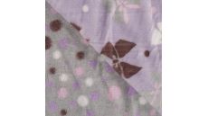 Cuddle Fleece Double Face - Bow + Dots, Lilac