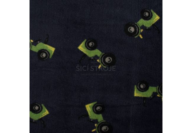 Cuddle Fleece Double Face - Jeep, Navy + Uni Blue