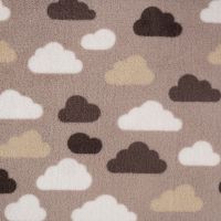 Cuddle Fleece Double Face - Clouds & Raindrops, Sand