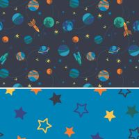 Cuddle Fleece Double Face - Space, Navy