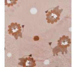 Cuddle Fleece Print - Lions, Poudre